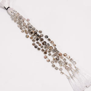 Super Seven Amethyst Beads Smooth Heart Briolettes Joyas de piedras preciosas con cuentas de piedra - Product Image 4