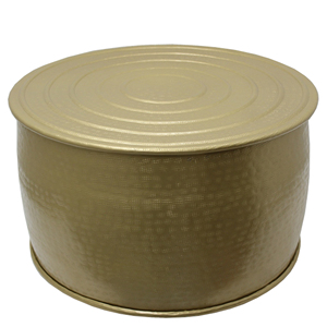 Muebles decorativos antiguos, mesa auxiliar redonda de hierro, mesa de centro de diseño de lujo con acabado dorado para sala de estar y dormitorio - Product Image 1