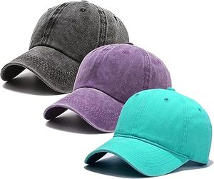 Wholesale Unisex Adjustable Vintage Cotton <b>Dad</b> <b>Hat</b> Dyed Distressed Sports Caps Blank Washed Baseball Cap - Product Image 3