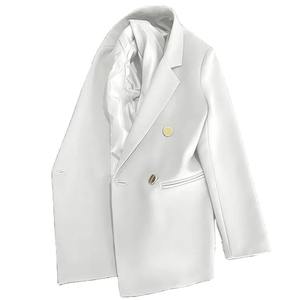 Chaqueta informal de negocios formal con botones de manga larga y cuello cuadrado de lana personalizada - Product Image 3