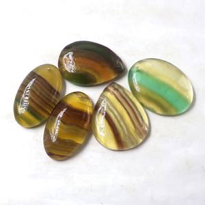 พลอยฟลูออไรต์หลากสีธรรมชาติ คุณภาพพรีเมียม ทรงหลังเบี้ย เรียบเนียน ผ่านการรับรองจากผู้เชี่ยวชาญ สำหรับทำเครื่องประดับ ขนาดอิสระ - Product Image 5