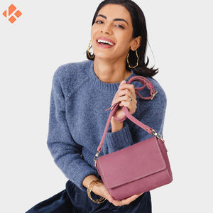 2024 bolso cruzado de cuero PU de alta calidad para mujer, bolso de hombro con cierre de cremallera de moda Vintage, monedero barato de tarifa al por mayor - Product Image 6