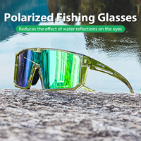 Lunettes de pêche d'extérieur - Anti-traces de doigts, polarisées, monture intégrale, protection UV complète