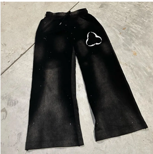 Lavado ácido totalmente personalizado de alta calidad Vantage serigrafiado fleece Jogger pantalones hombres - Product Image 6