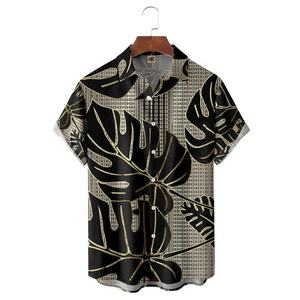 Chemises décontractées pour hommes, nouvelle collection été, manches courtes, boutonnées, coupe ample, col à revers uni, col en V, écologiques, respirantes, séchage rapide - Product Image 5