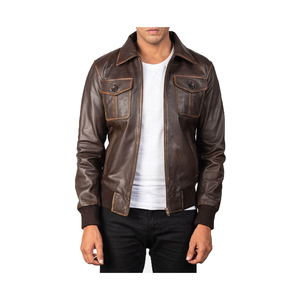 2023 Veste en cuir de vache résistante à l'eau de haute qualité pour hommes, veste en cuir 100% de couleur personnalisée pour hommes - Product Image 4