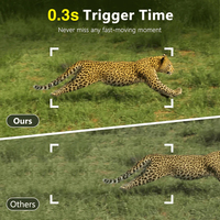 Caméra de chasse Sensvision 2K avec capteur CMOS, 4G LTE, alimentation solaire, étanche, déclenchement rapide pour la chasse au cerf