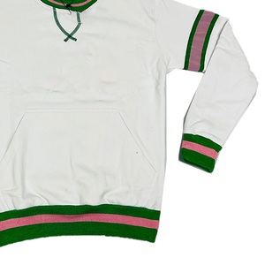 Sudadera de cuello redondo de Año Nuevo Chenille bordada-Tira verde, puño acanalado y bolsillo canguro para hombres y mujeres - Product Image 3