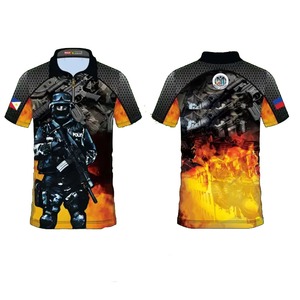 เสื้อโปโลผ้าถักสำหรับผู้ชายผ้าคอตตอนแบบระเหิด100% แห้งเร็วระบายอากาศผลิตตามสั่ง - Product Image 3