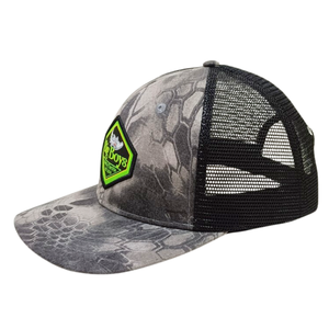 หมวกถักลายพลางโลโก้แพตช์สีเทาหินหมวกปิดแบบปรับได้ L01ผลิตจากเวียดนาม - Product Image 2