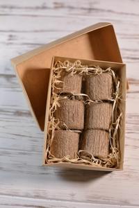 Nouveauté Anneaux de serviette de mariage écologiques en bambou tissé à la main avec des perles en bambou et des glands en corde de chanvre naturelle - Product Image 4