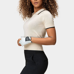 Nouveauté Polo de golf à col en V pour femmes, vêtement de sport en maille légère et fine, avec logo personnalisé, maillot respirant et décontracté, vente en gros d'usine - Product Image 4
