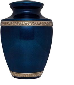 Engraved Silver Bird Blue <b>Fire</b> Aluminium Adult Cremation Urns or Funeral Adult Cremation Urn Available at Wholesale Price - Product Image 3