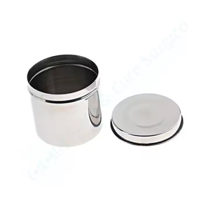 Holloware Stainless Steel Ointment Jar Sponge Cotton Dressing Container With Lid Set of 4 Medic Instrument Pakistan made by Lore - Product Image 6