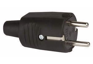 Connettore aereo TT in gomma nera 16A 230V (Simon CL507415) - Product Image 1