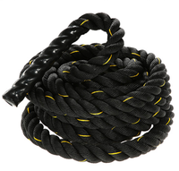 1.5 pouces Gym Jute Power Training Corde Escalade Cordes De Bataille Avec manchon Logo Personnalisé Gym Power Corde De Bataille De Chanvre