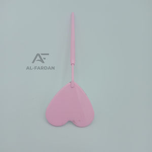 Logotipo personalizado Handheld Light Pink Acero inoxidable Extensión de pestañas Espejo Manijas Alta calidad Belleza Uso Espejo en forma de corazón - Product Image 3