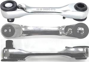 Fabriqué à Taïwan, poignée à cliquet courte, double tête, 90T x 87 mmL, ODM OEM - Product Image 4