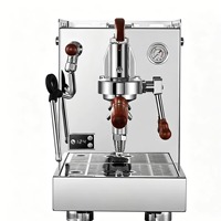 Nouvelle machine à expresso professionnelle commerciale, double chaudière en acier inoxydable, pression de 9 bars, fonctionnement semi-automatique, économie d'énergie