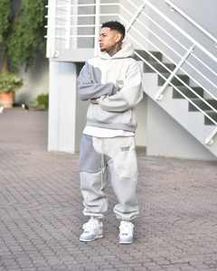 Trajes Deportivos Casuales de Invierno para Hombre de Primera Calidad, Más Vendidos, 100% Algodón, Color Sólido, Cómodos - Product Image 1
