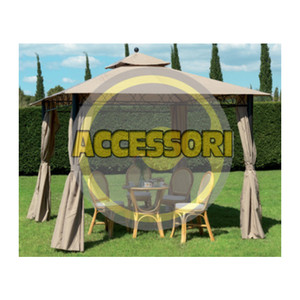 Set di 4 Teli Laterali per Gazebo Eden Colore Beige Scuro - Product Image 1