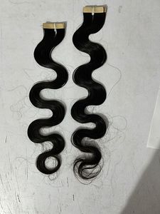 Extensiones de cabello con cinta de estilo europeo dibujado doble ruso 12A Remy grado sin enredos cabello humano indio crudo onda Natural - Product Image 5