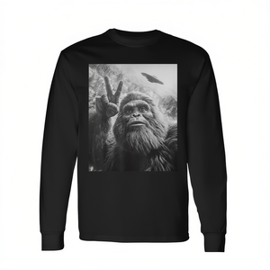 Maglietta a maniche lunghe Bigfoot Selfie Sasquatch Ufo - Product Image 2