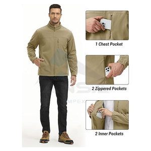 Chaqueta Softshell ligera para hombre Nuevo diseño Proveedor de fábrica personalizado disponible a precio mayorista para exteriores - Product Image 5