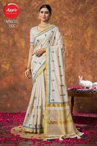 Sari de lino puro de primera calidad para mujer, Lino suave con diseño de textura rica, uso diario, ropa de oficina, Sari cómodo festivo - Product Image 2