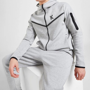 Best Selling Low Price Men Winter Hooded Solid Fleece <b>Tracksuit</b> 100% Cotton Soft Touch Customized Wholesale - Product Image 6