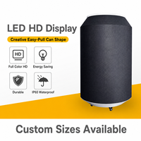 Écran d'affichage LED cylindrique flexible P2 personnalisé avec signalisation numérique, forme cylindrique pour la publicité commerciale