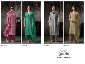 Estampado de satén de algodón Premium con bordado Colección Salwar Kameez Disponible a precio mayorista ideal para fiesta - Product Image 4