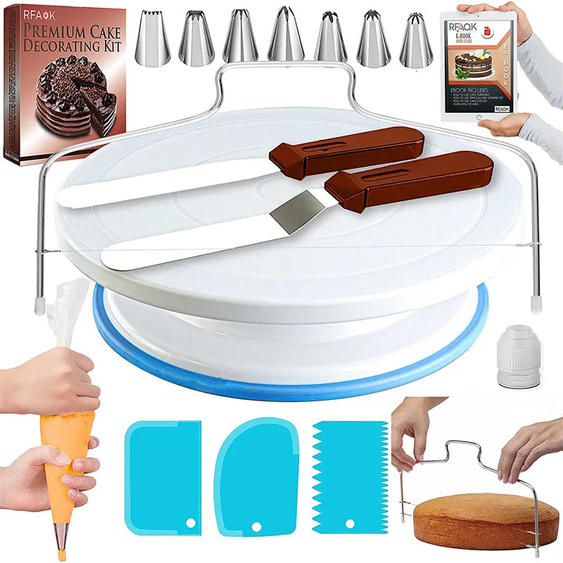 Hot Selling Artikel Ausrüstung Kunststoff Trend Neues Zubehör Luxuriöses Zubehör Zuckerguss Set Backen Dekoration Kuchen Werkzeuge