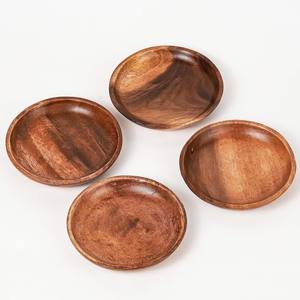 Vaisselle écologique ensembles de service de table assiettes en bois les moins chères plats en bois naturel produits du Vietnam - Product Image 1