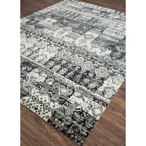 Alfombra Weaver Art Reserve de 9x12, Estilo Boho, Tejida a Mano con Lana y Seda de Bambú, Diseño de Patchwork en Color Marfil, para Decoración de Sala de Estar o Pasillo - Product Image 2