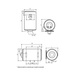 Chauffe-eau électrique vertical Ariston FAIS 80 litres, réservoir de stockage thermoélectrique - Product Image 2