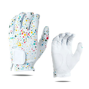 Gants de golf professionnels en cuir de mouton véritable pour hommes, blanc et noir, avec paume épaissie en spandex, cadeau de golf - Product Image 5