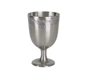 Copa de vino vintage Copa de metal de lujo con elegante acabado de acero inoxidable para celebración de boda y juego de regalo - Product Image 1