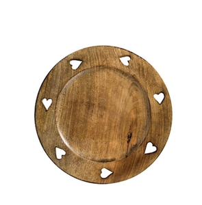 Plateau de table en bois d'acacia naturel, plat léger pour collation dessert pendaison de crémaillère - Product Image 3