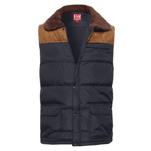 Gilet matelassé en toile chaud d'hiver le plus vendu, 100 % polyester, haute qualité, imperméable, séchage rapide, avec logo personnalisé pour homme - Product Image 1