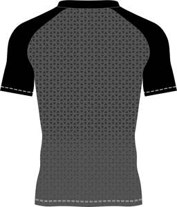 Rashguard athlétique renforcé à quatre sens extensible UPF50+ avec un design audacieux en police de caractères heavy-metal - Product Image 3
