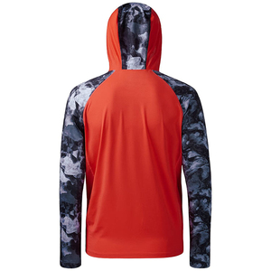 OEM ODM Sweat à capuche de pêche pour hommes, combinaisons de pêche respirantes à manches longues, protection solaire, vente en gros de vêtements de protection UV, sweat à capuche - Product Image 2