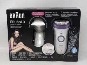 Épilateur Braun Silk-epil 9 9-030 avec tête flexible, appareil d'épilation du visage pour femmes et hommes, rasoir et tondeuse - Product Image 6