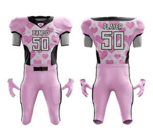 2025 meilleur vente en gros personnalisé sublimé maillots de football américain respirant grande taille avec manches courtes prix usine - Product Image 5