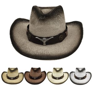 Vente en gros CHAUD Prix d'usine Conception personnalisée Chapeaux de cowboy western pour adultes avec chapeau de cowboy à large bord Chapeau d'été - Product Image 6