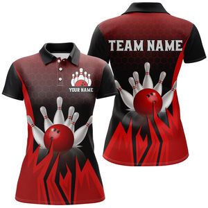 Camiseta de Polo de Bolos Personalizada para Hombre, 100% Poliéster, Impermeable, Transpirable, Ligera, de Alta Calidad - Product Image 4