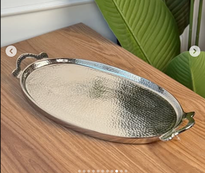 Grossiste Inde Plateaux décoratifs en acier inoxydable or et argent avec bols en forme de fleur polie brillante - Product Image 2