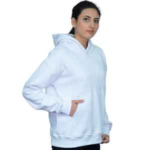 Sudaderas con Capucha Bordadas de Poliéster y Algodón para Mujer, Suaves, de Invierno, Estilo Holgado Informal, Color Sólido - Product Image 3
