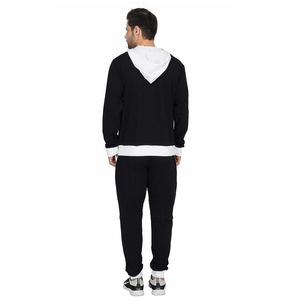 Conjunto de Sudadera con Capucha y Pantalones Deportivos para Hombre, Talla Grande, Color Caqui Sólido, 100% Algodón, Estampado Personalizado, Forro Polar Cómodo, Manga Larga - Product Image 6