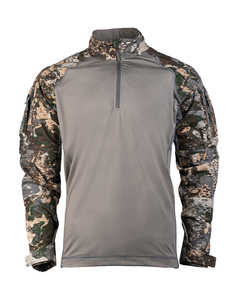 Camisa táctica transpirable con cuello de cremallera de tela Softshell y mangas largas para entrenamiento de senderismo y UNIFORMES DE EQUIPO - Product Image 1